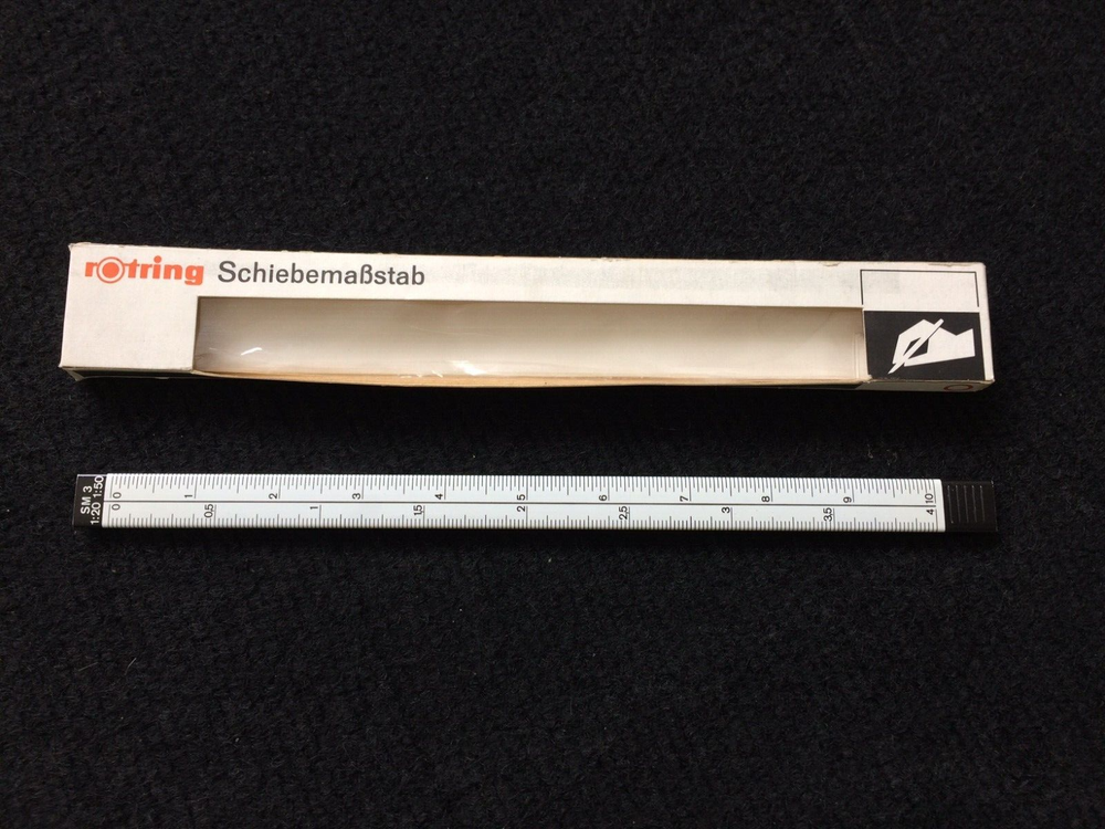 Vintage Rotring Interchangeable Sliding Scale Rule SM3 2333