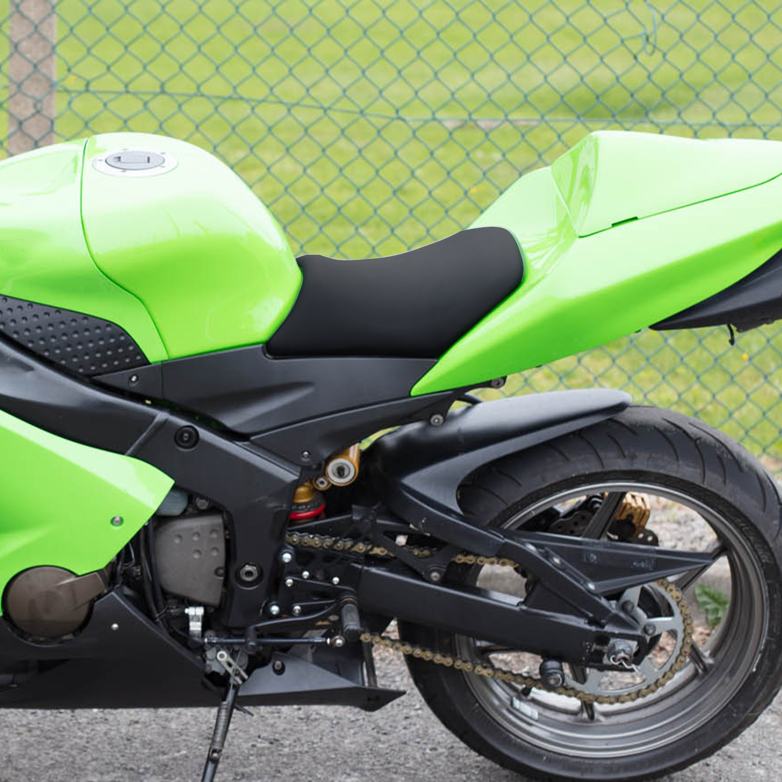 Driver & Passenger Seat Fit For Kawasaki Ninja ZX6R ZX600 ZX636 2005-2006 Black