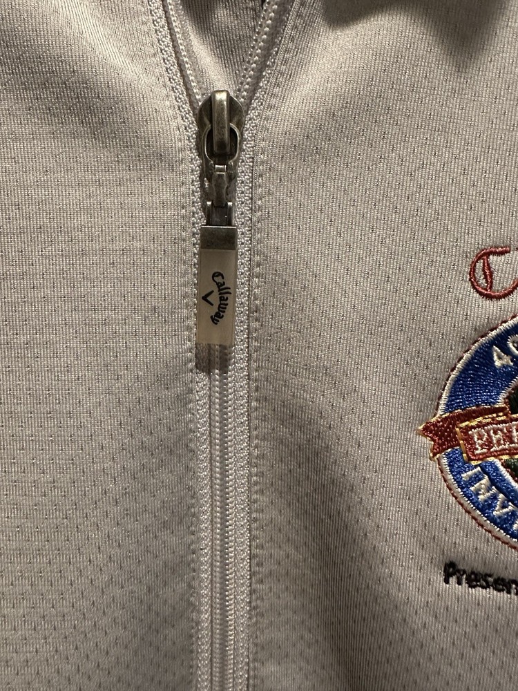 Callaway Pebble Beach Invitational 1/4 Zip Pullover Golf Jacket Medium M Gray