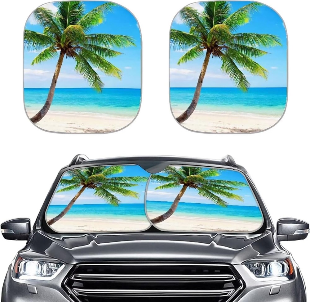 Dual-Piece Automatic Windshield Sun Visor UV Protection & Heat Blocking
