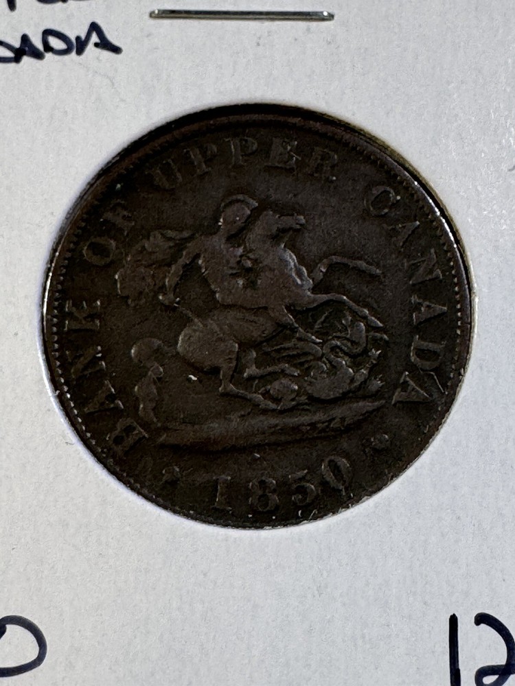 1850 Upper Canada 1/2 Penny