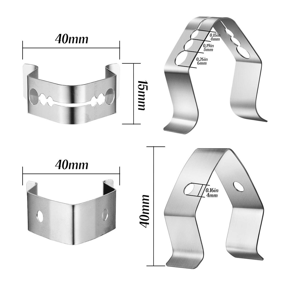 Stainless Steel BBQ Probe Clips - 8 Pcs for High-Precision Temperature Control