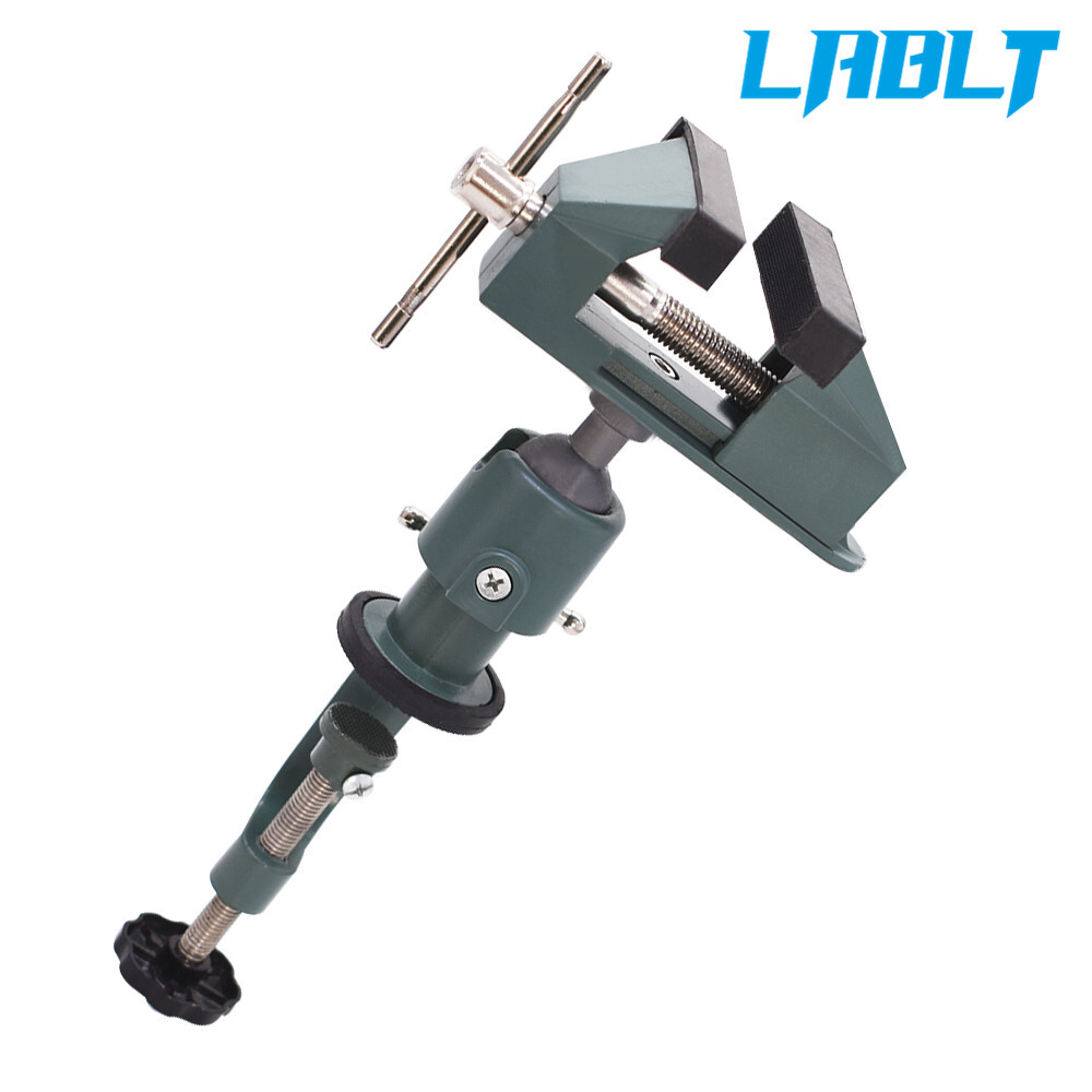 LABLT 3" Universal Table Vise Aluminum Swivel 360° Rotating for Holding Parts