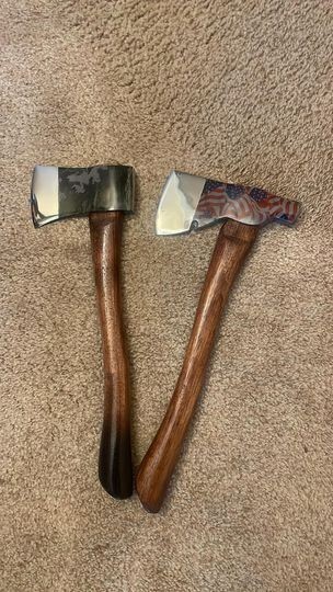 Custom Hydro Dipped American Flag pattern Camp AXE throwing Hatchet
