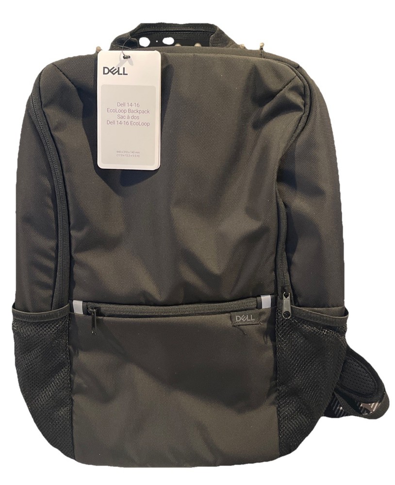Dell EcoLoop Essential Backpack 14 - 16 Black Silver CP3724 NWT!!