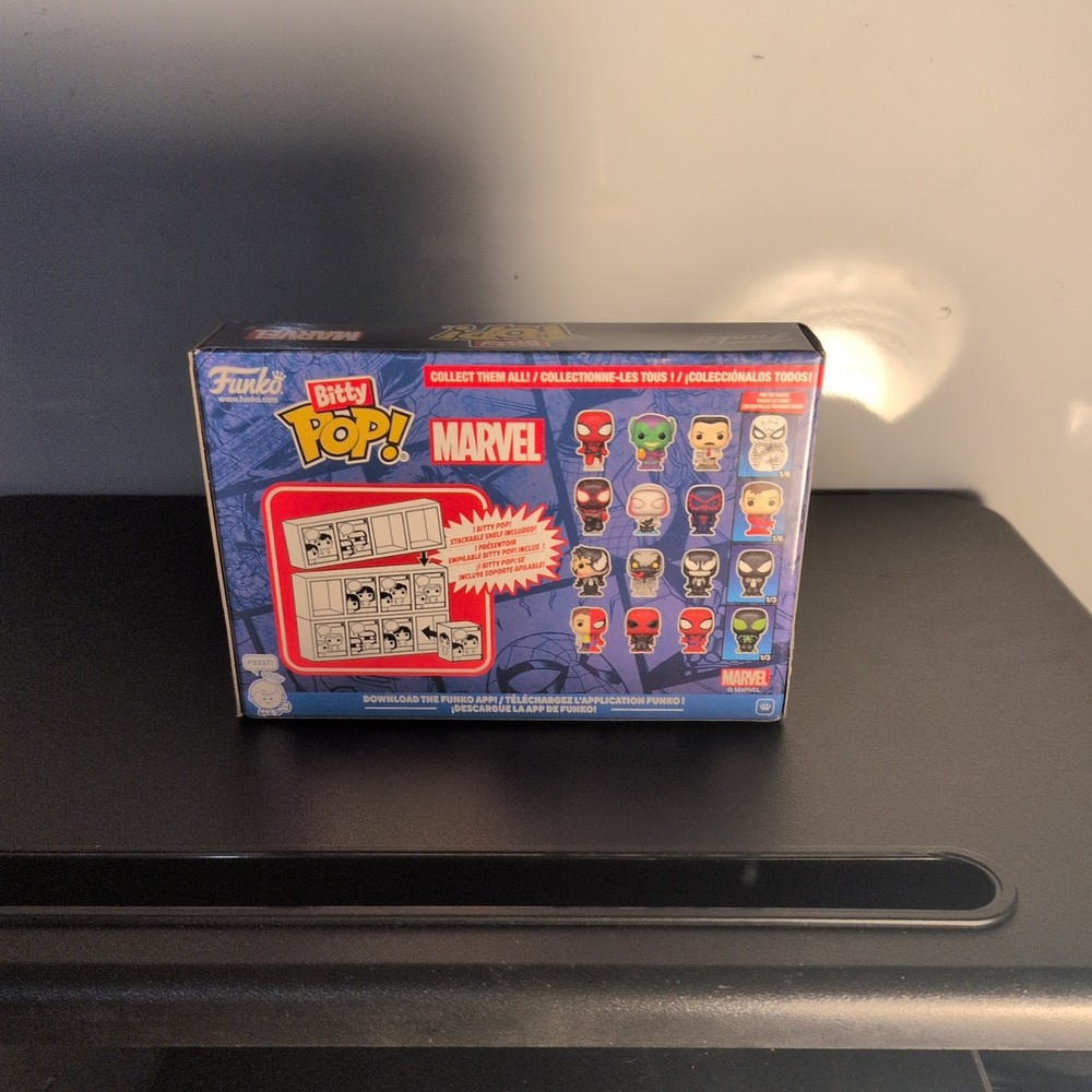 Funko Bitty Pop!: Marvel's Spider-Man 4-Pack limited chase edition as pictured