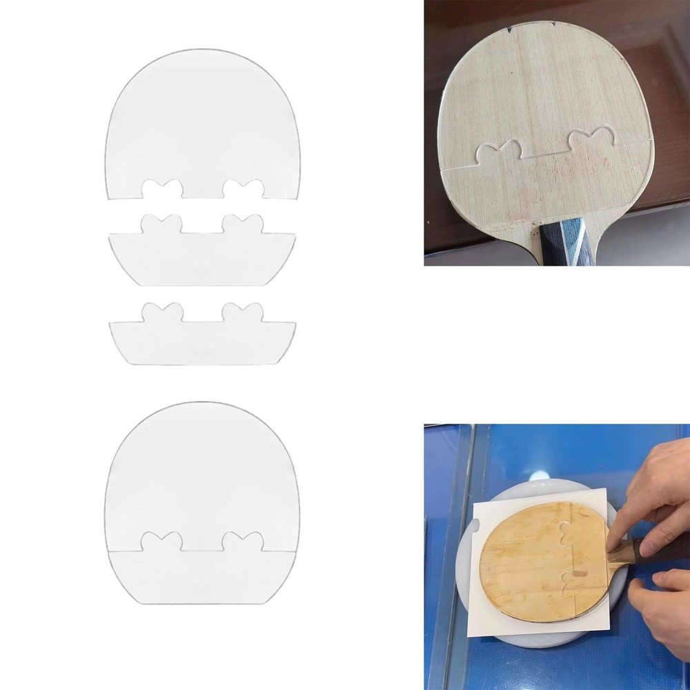 Table Tennis Rubber Positioning Tool, Practical Ping Pong Rubber Gluing Aid,