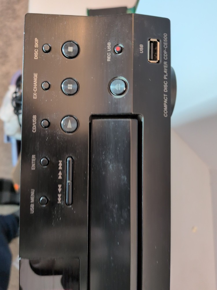 Sony CDP-CE500 5 Disc CD Changer Carousel Player USB Front Recorder No Remote