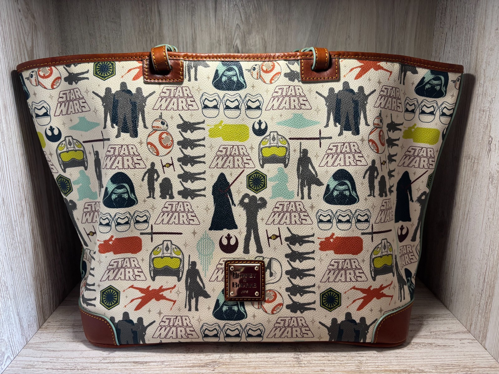 Disney Parks Dooney & Bourke Star Wars Force Awakens Tote Coated Canvas