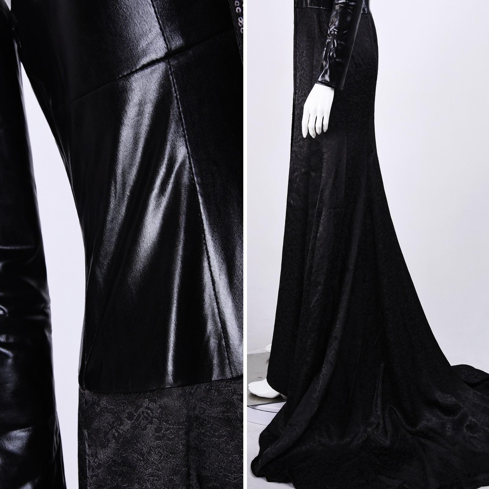 Cosplay Star Wars Queen Padmé Amidala Black Court Long Dress Halloween Costumes