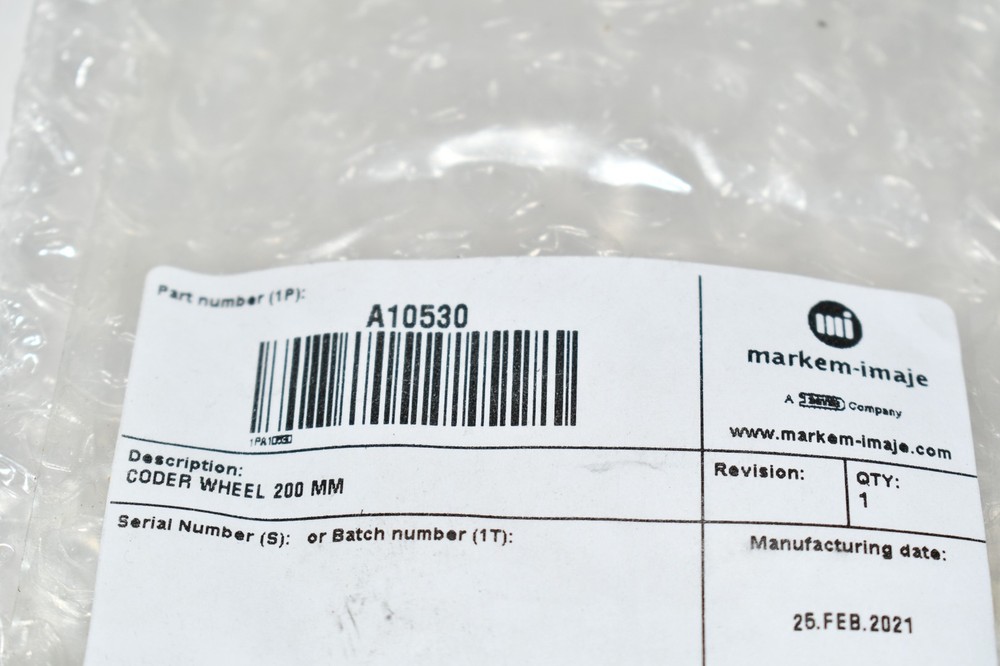 NEW Markem Imaje A10530 ENCODER WHEEL 200MM 1PA10530