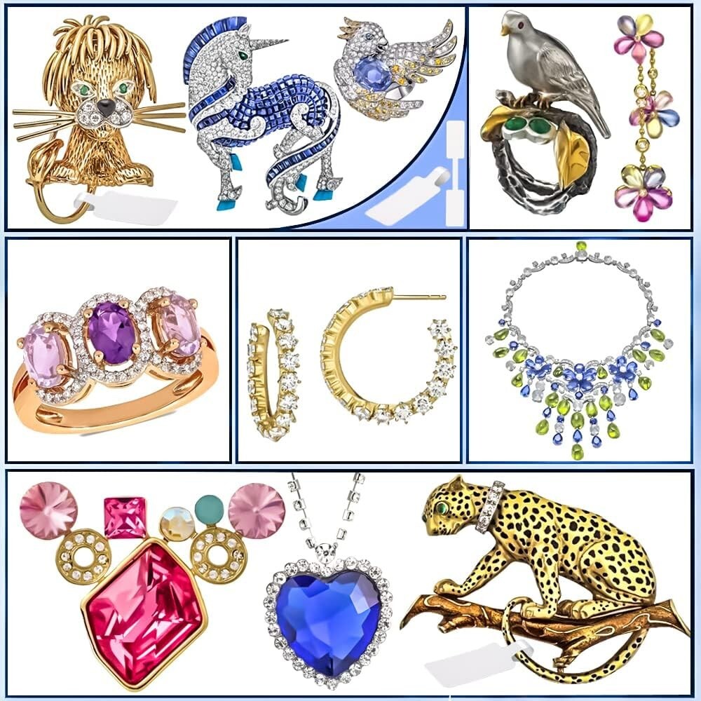 2000 Pcs Blank Jewelry Price Tags Jewelry Stickers Necklace Ring Display Labels
