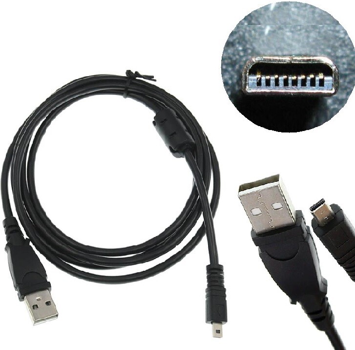 USB mini B 8 pin camera Lead Cable Tether Adapter Power PC Mac Transfer Sync