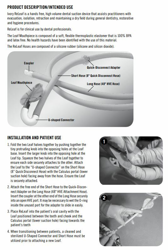 Dental ReLeaf HVE Hands free suction System Basic Kit to minimize Aerosol