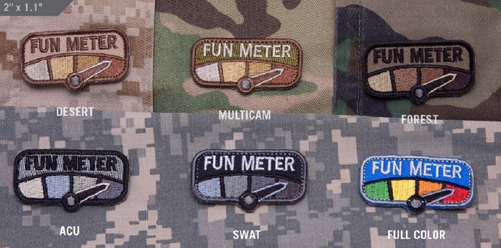 Milspec Monkey MSM Nylon Morale Patch FUN METER tab - MULTICAM Arid - NEW