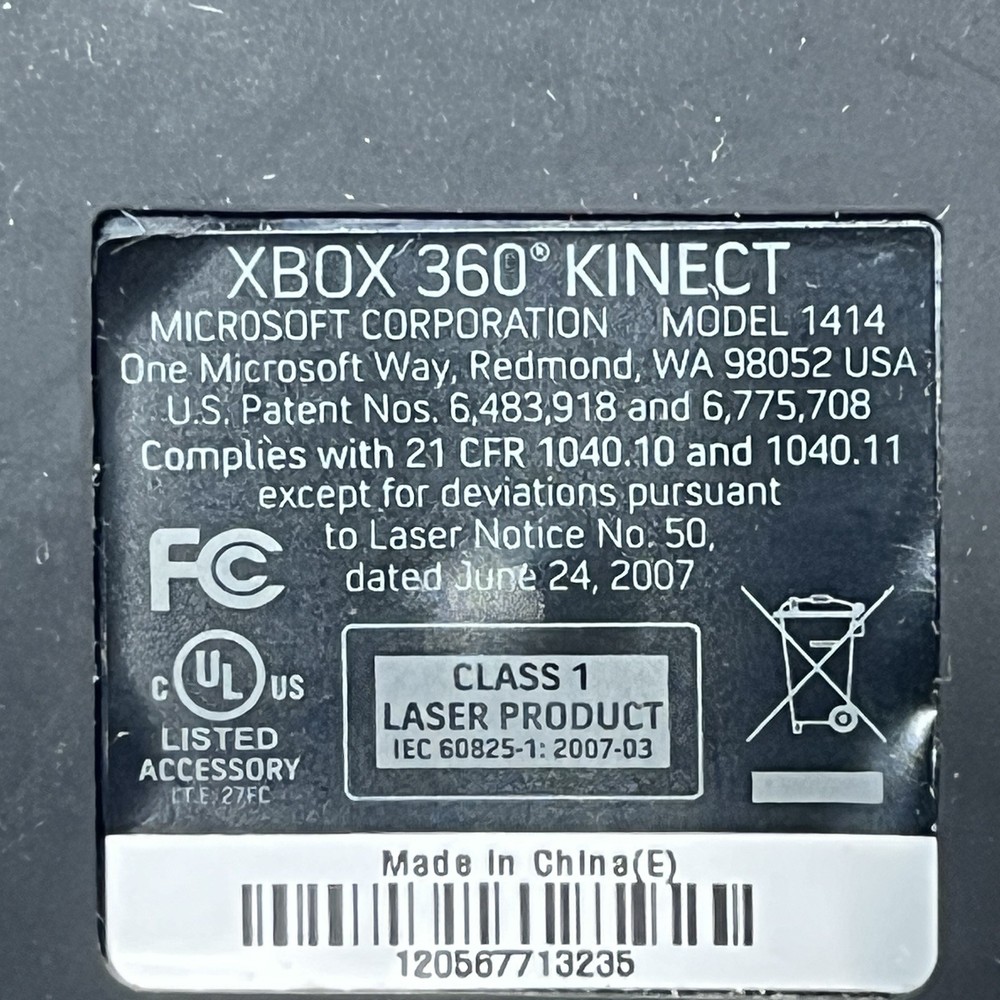 Microsoft XBox 360 Kinect Sensor 1414 Genuine + POWER CORDS!