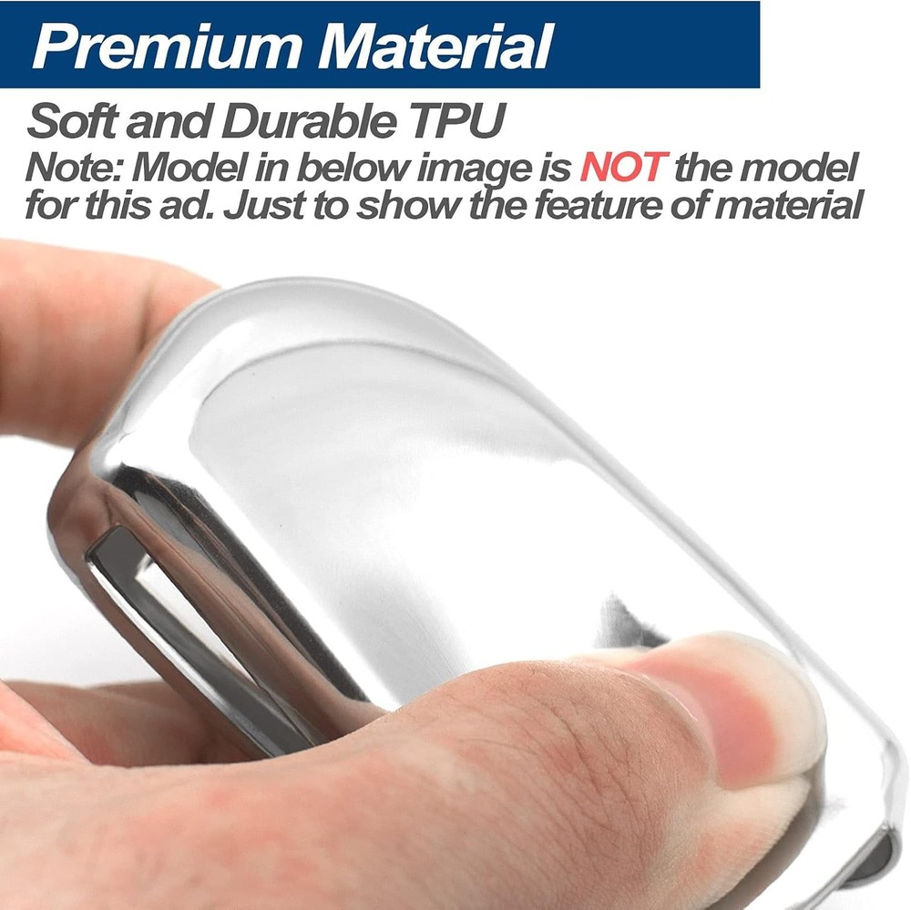 Keyring Protective Case Cover Accessory, Silver Edition