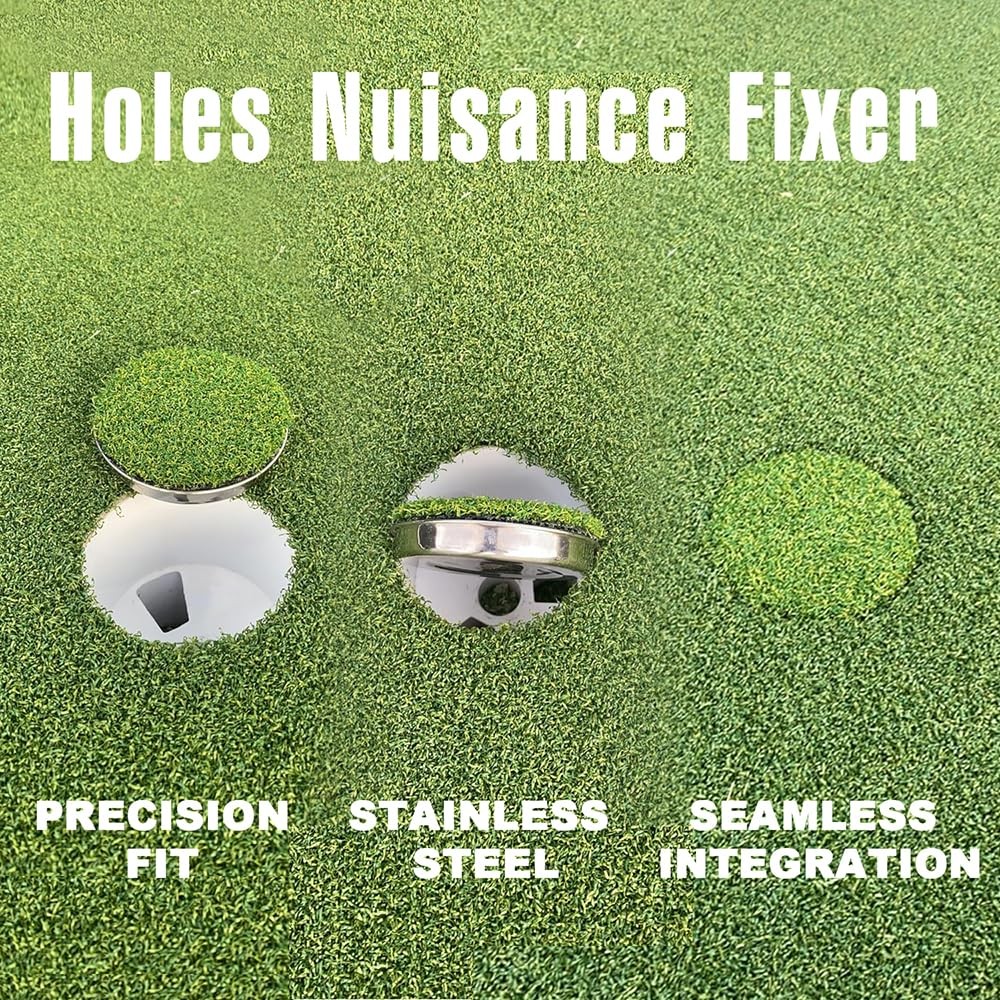 Golf Hole Cup Putting Green for Backyard Practice Putting Green Hole Simulate...
