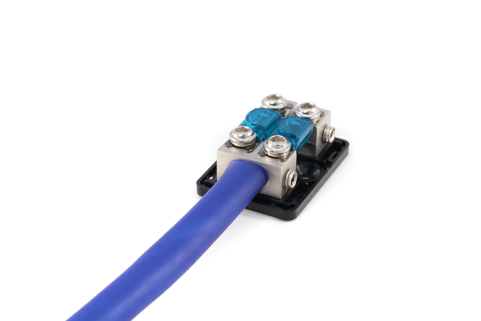 KnuKonceptz Bassik 2 Way 0 Gauge to 4 / 8 Gauge Mini ANL Fuse Block w Fuses