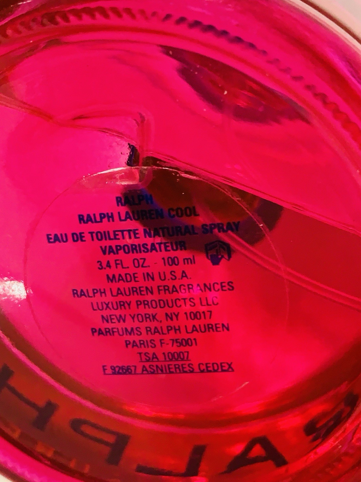 RALPH LAUREN COOL EAU DE TOILETTE 3.4oz 100ml DISCONTINUE As picture