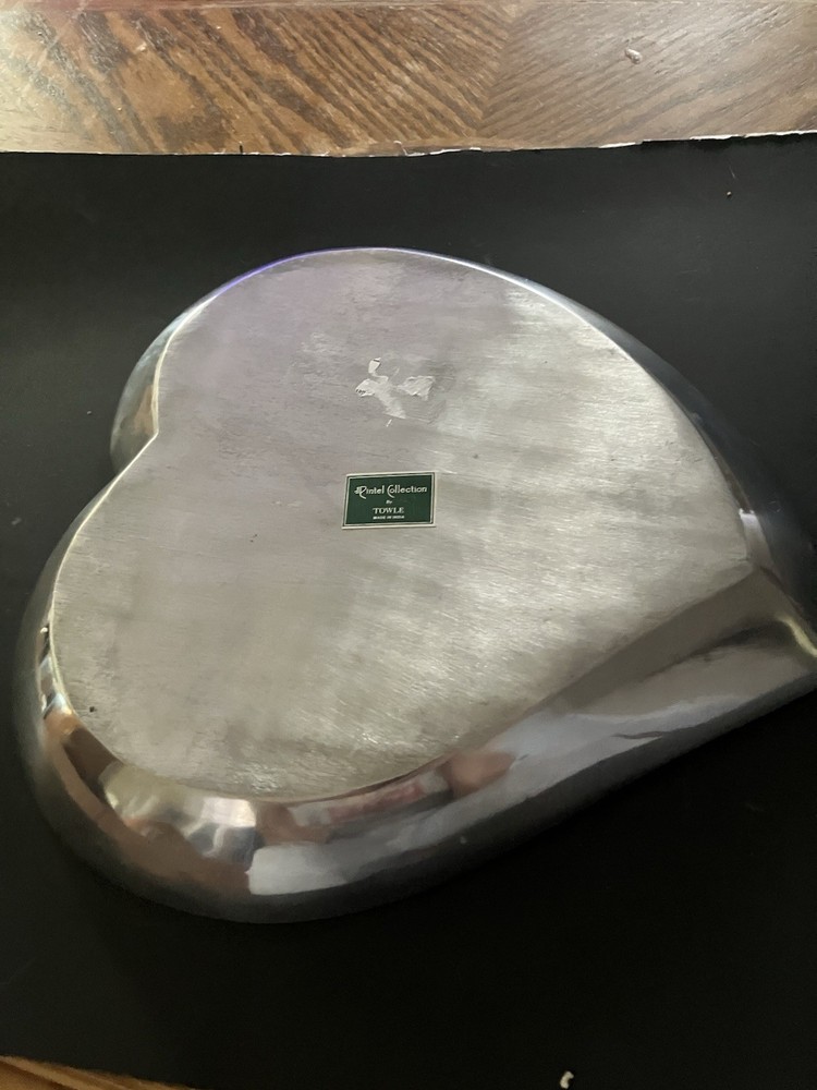 Silver Plated, Heart Dish , Towle Collections Made In India