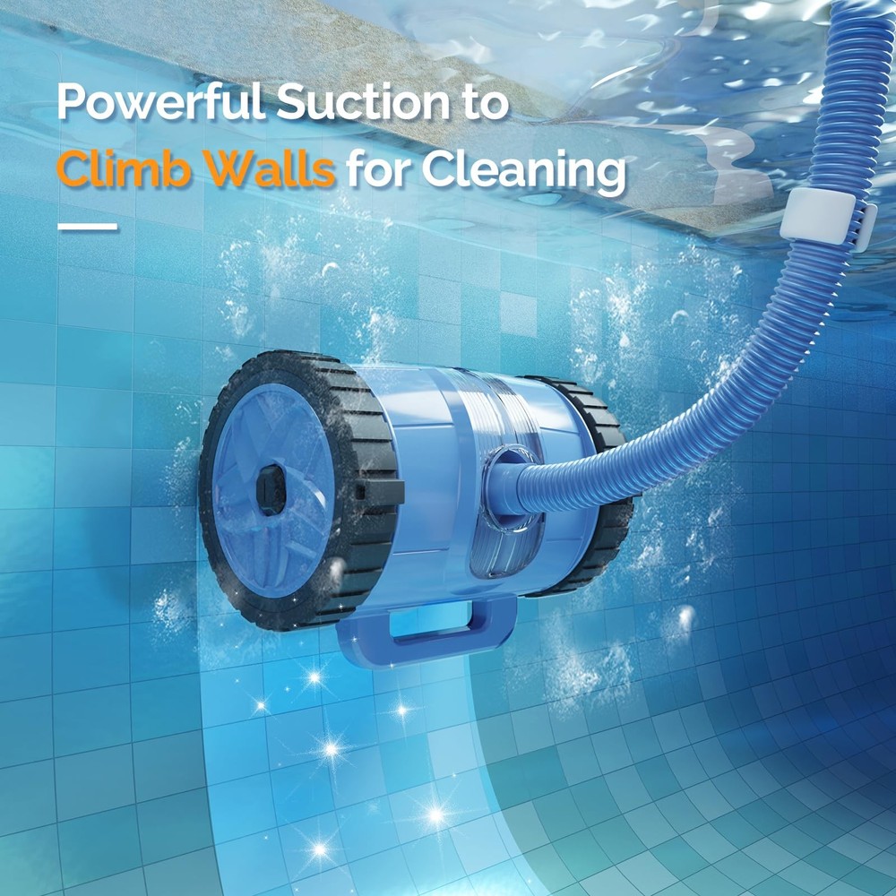 2025 Upgrade Automatic Pool Vacuum Cleaner Wall-Climbing Suction Side