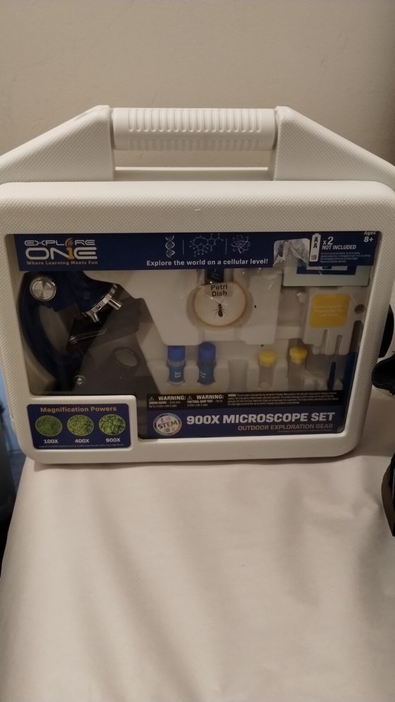 NWOT Explore One 900X Microscope Kit with Case, For Beginning Scientists,...