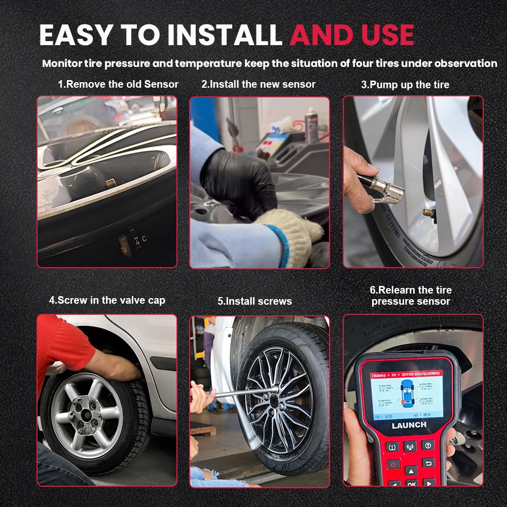 4PCS Genuine TPMS 42607-33021 Tire Pressure Sensor PMV-107J for Toyota Camry