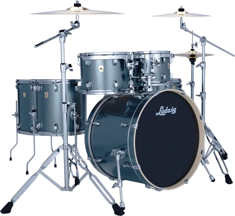 Ludwig Evolution 6-piece Complete Drum Set - Atlantic Sparkle
