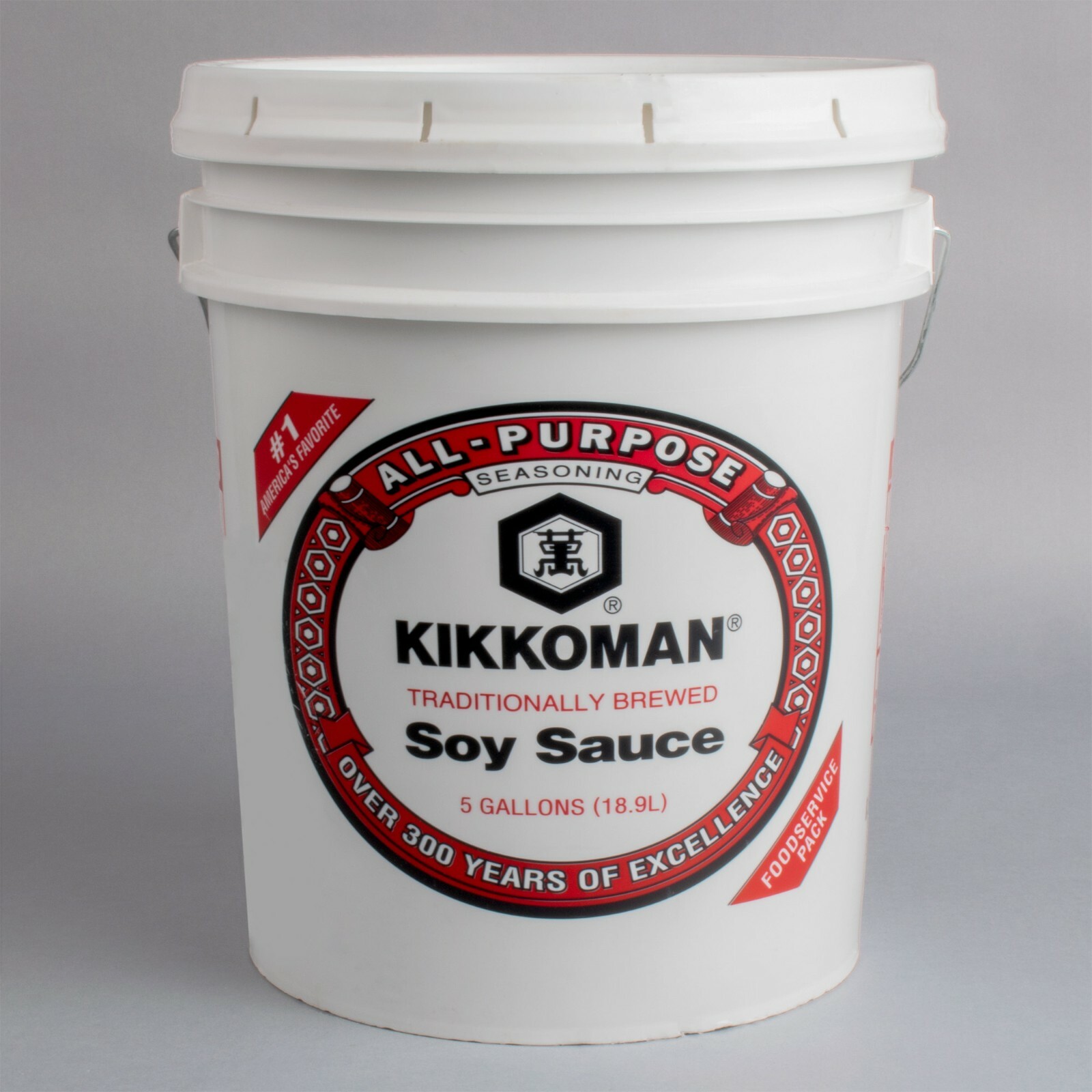 Kikkoman Traditionally Brewed Bulk Commercial Restaurant Soy Sauce 5 Gallon Pail
