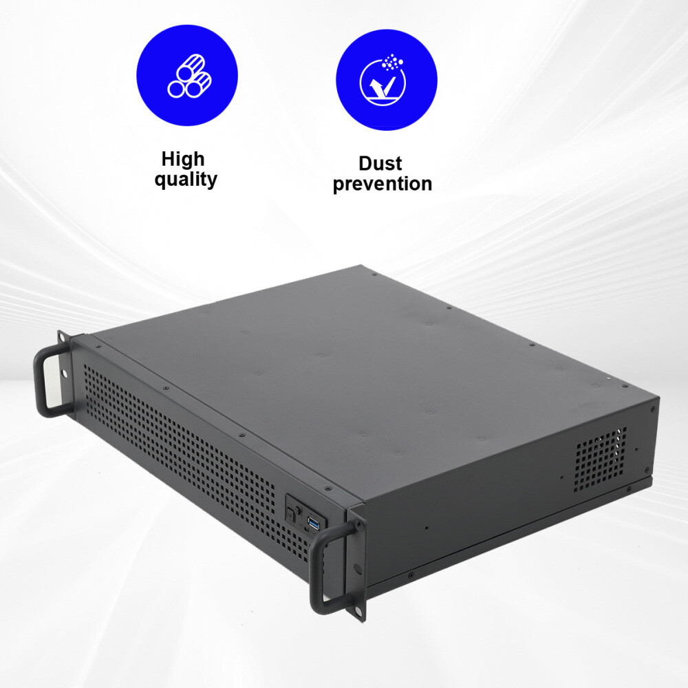 19 Inch Rackmount Server Enclosure 2U 2U Black - Only 38cm Deep