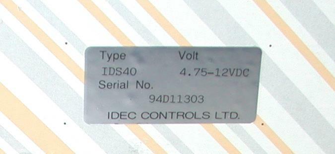 New IDEC Controls Datalogic IDS40 Bar Code Scanner 4.75-12 VDC