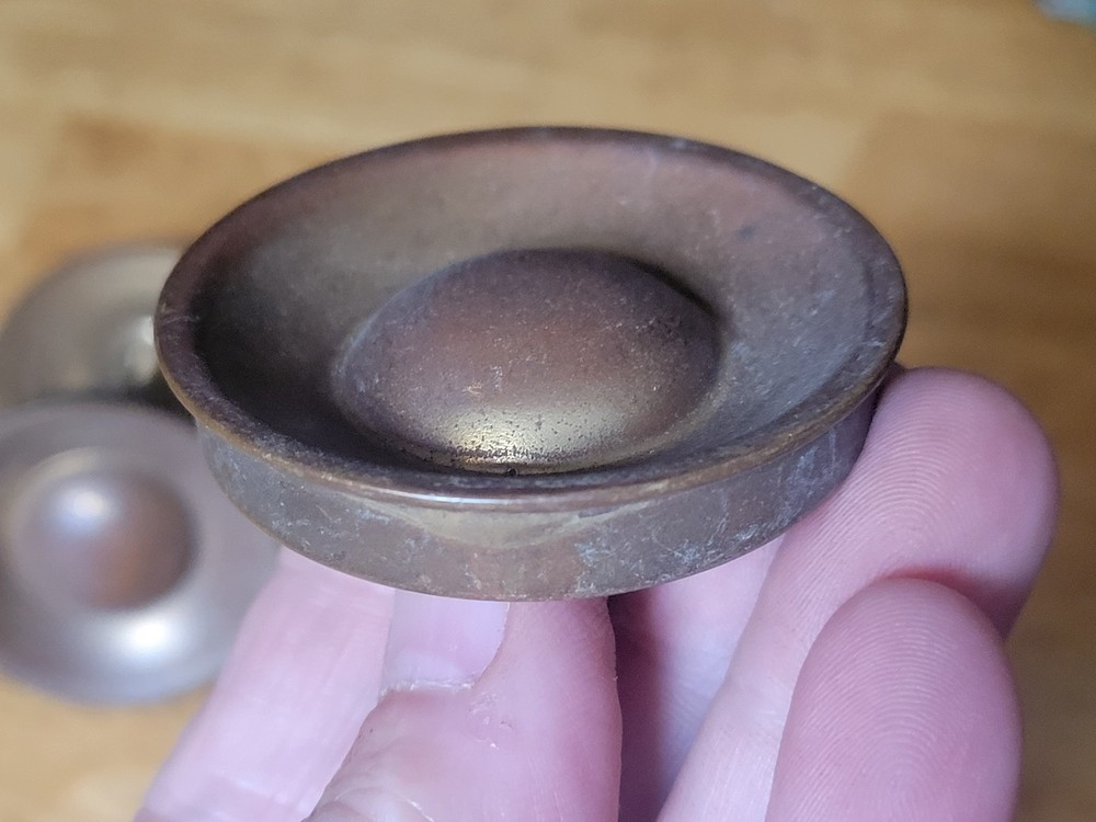 Antique Sheraton Federal Brass Door Knobs or Drawer Pulls 2" -READ-