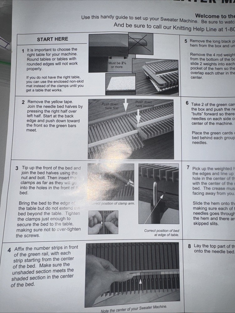 Ultimate Sweater Machine& Row Counter& Extension Kit Instructions GUC