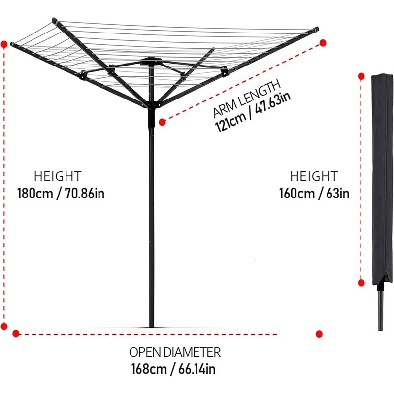 Large Capacity Rotary Dryer Adjustable Height 165ft Drying Space Pre-assembled