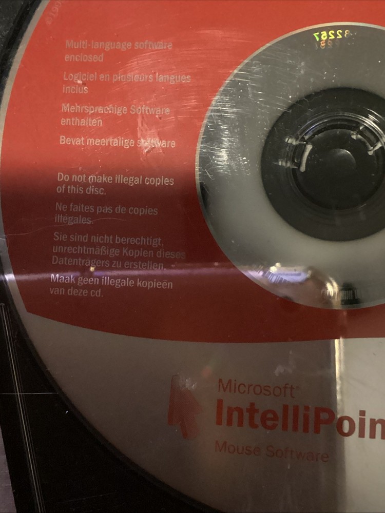Microsoft IntelliPoint 5.2 Mouse Software Disc