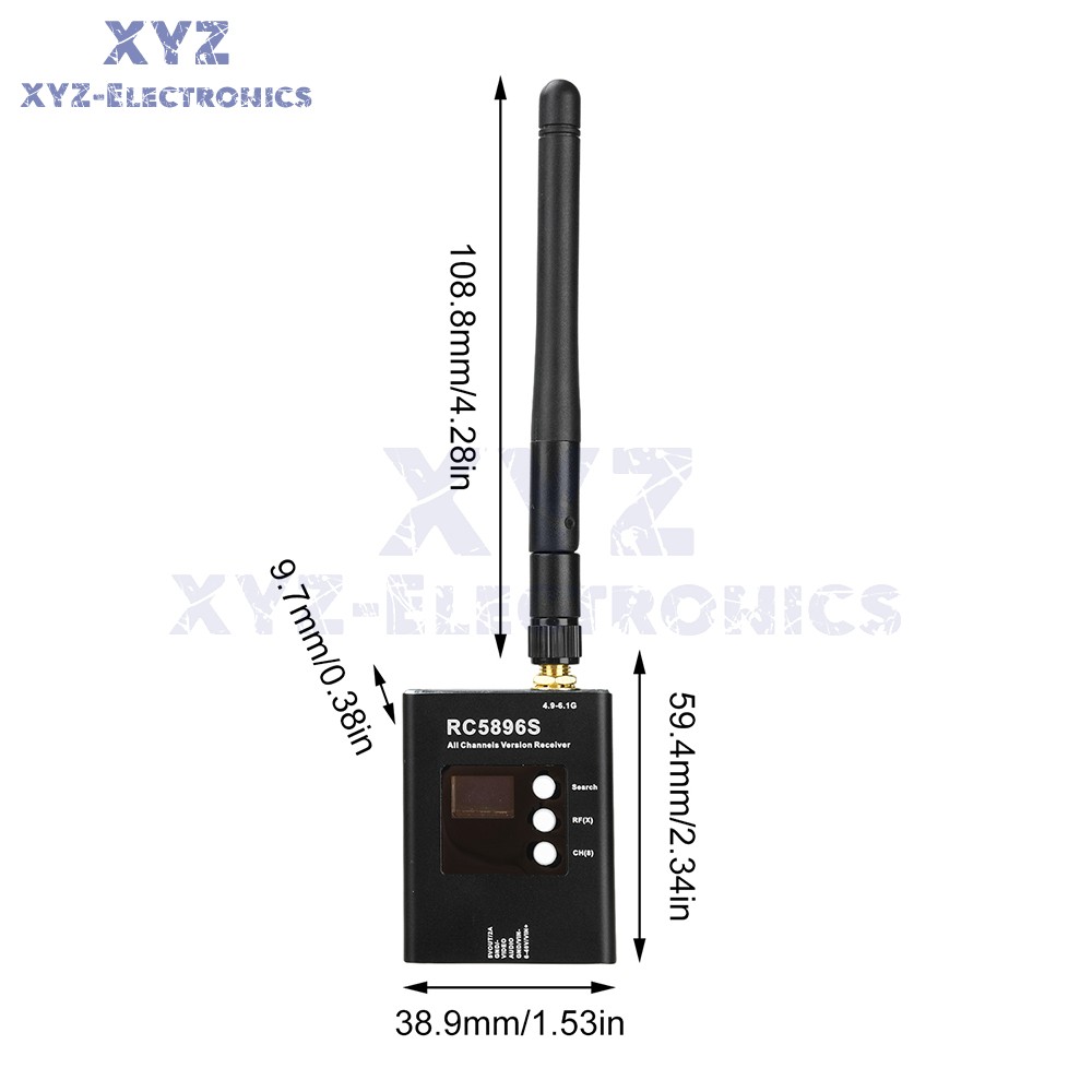 DC6-40V RC5896S Receiver 5.8GHz Video Receiver Compatible 5.8G Image Transmitter