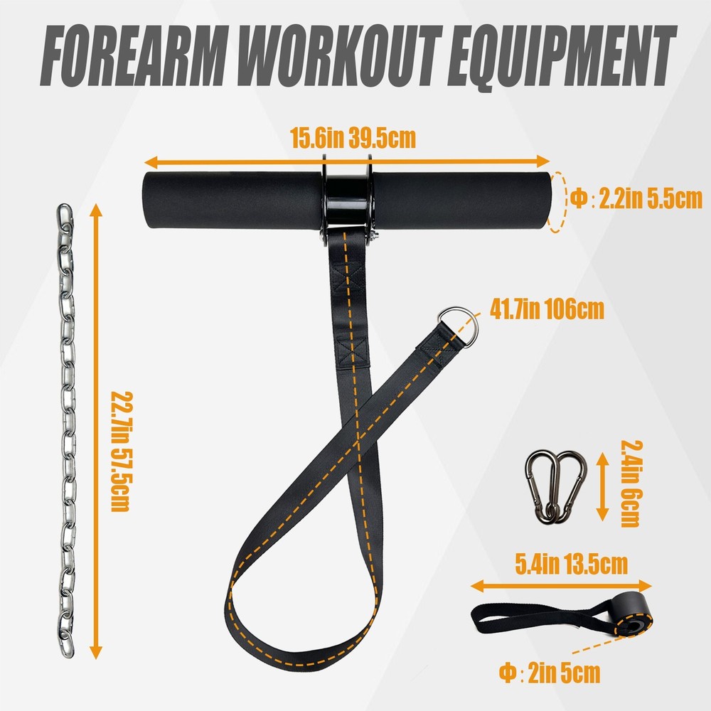 Multi-Functional Forearm Workout Equipment with Thick Grip Handle Wrist Roller