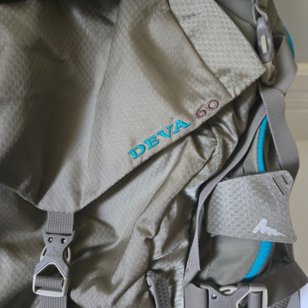 Gregory Deva 60 Womens Backpacking Hiking Backpack Gray Teal WXS HikeThru Pack