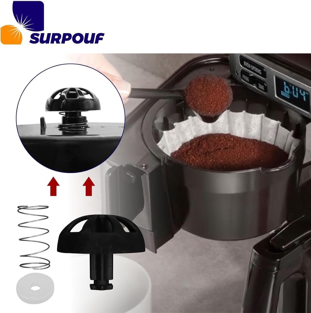 2-Pack Coffee Replacement Brew Basket Spring Loaded Stopper Kits Fits For...