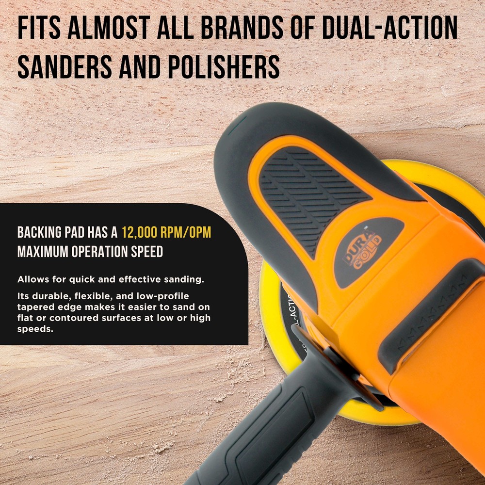 5" Hook & Loop DA Backing Plate Pad, 9 (8 + 1) Hole Pattern, Auto Sanding Pad