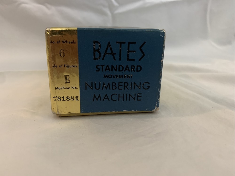 Vintage Bates Standard Movement Numbering Machine Consecutive Repeat Movement