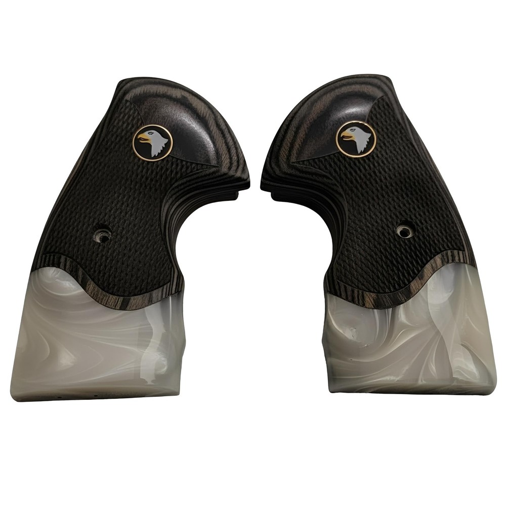 Colt Python Black Rosewood Grips Pearl Acrylic Screaming Eagle Medallion