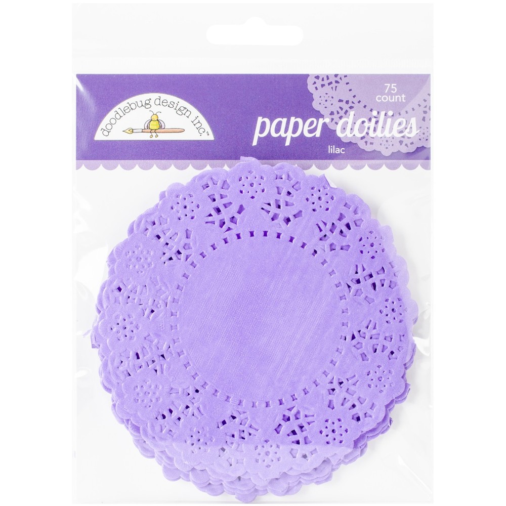 Doodlebug DD-4459  Doilies 4.5" 75/Pkg-Lilac (3Pk)