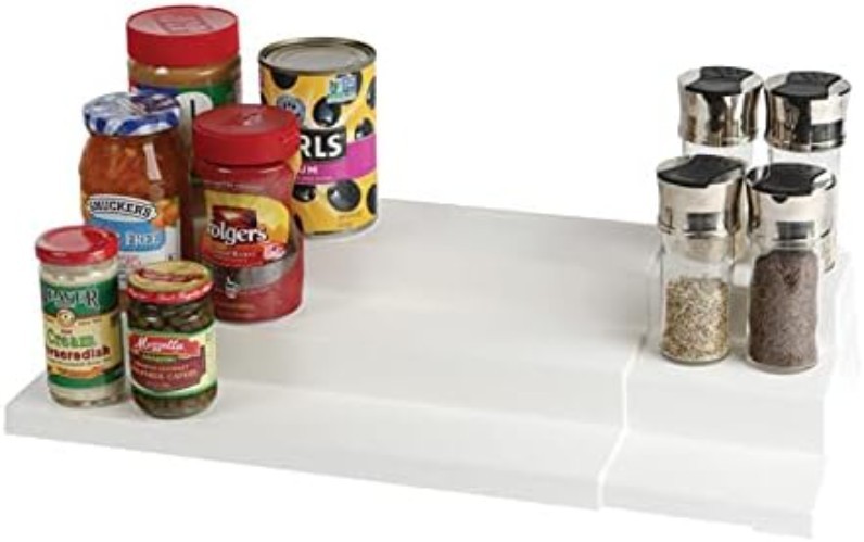 Compact Adjustable Spice Organizer - 3-Tier Storage for Kitchen Cabinets