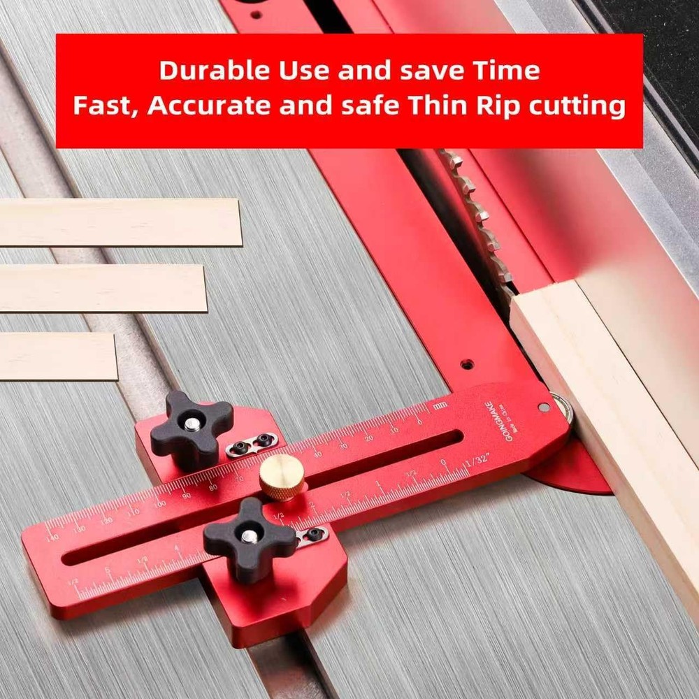 GOINGMAKE Thin Rip Jig Table Saw Guide for Repetitive Narrow Thin Strip Cuts