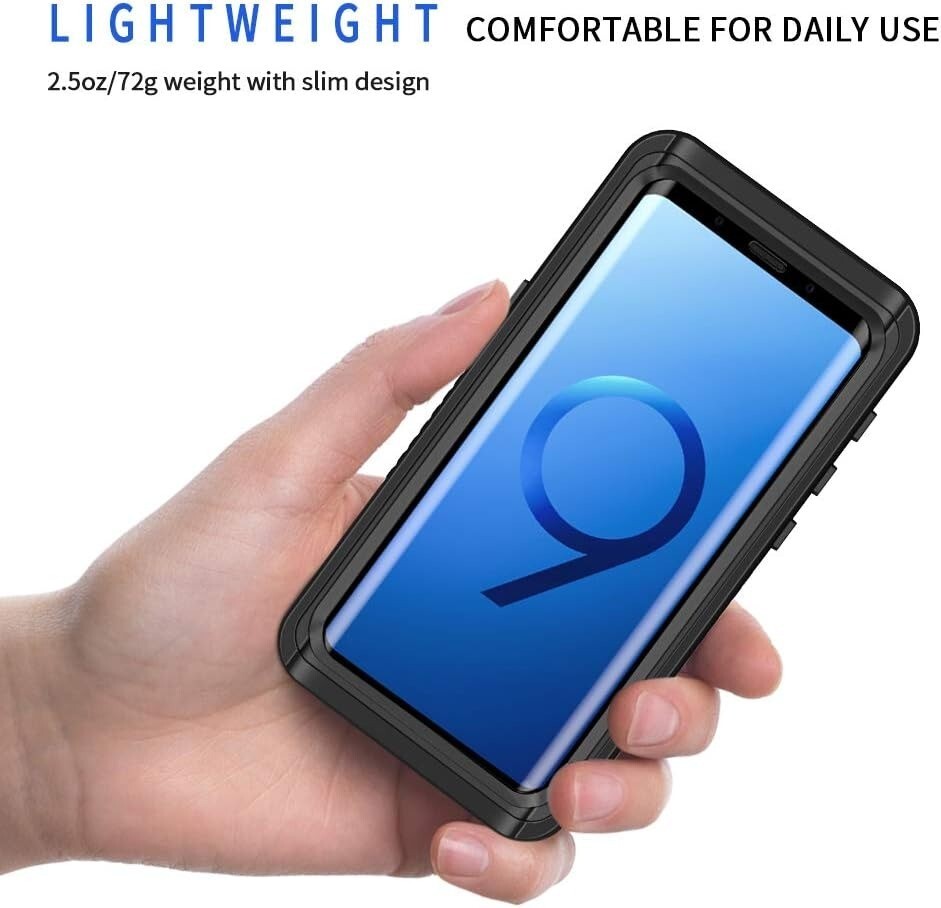 Samsung Galaxy S9 Plus Waterproof Case Built-in Screen Protector Shockproof 6.2