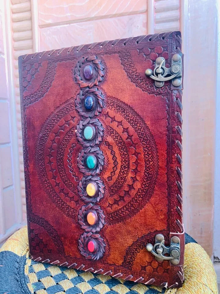 Refined Leather Ring Binder Binder Cover Notebook Office Folder Seven Stone