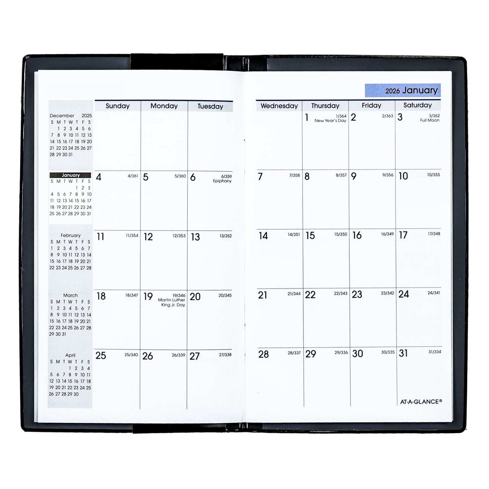 2026 At-A-Glance DayMinder SK53-00 Monthly Pocket Planner, 3-1/2 x 6"