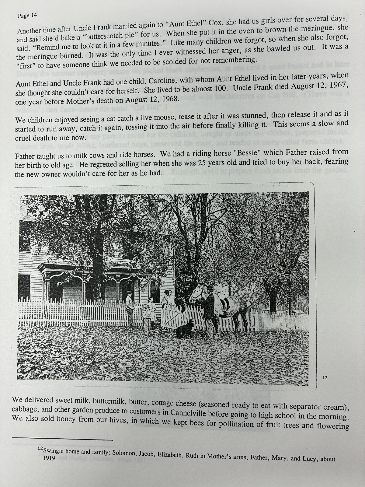 1900s Farm Family Rural Life History Muskingum County Ohio Typed Diary Memoir